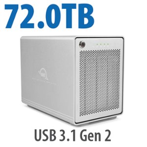 72.0TB OWC Mercury Elite Pro Quad RAID 5 Four-Drive HDD External Storage Solution