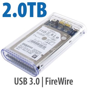 2.0TB OWC Mercury On-The-Go Pro FireWire 800/400 + USB 3.2 (5Gb/s) Bus-Powered Portable 5400RPM External Storage Solution