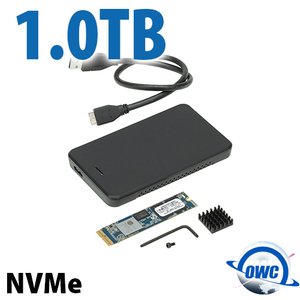 1.0TB OWC Aura Pro X2 Complete PCIe 3.1 NVMe SSD Upgrade Solution for Mac Pro (Late 2013 - 2019)