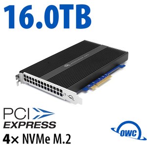 (*) 16.0TB OWC Accelsior 4M2 PCIe 3.0 NVMe M.2 SSD Storage Solution