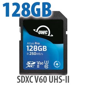 128GB OWC Atlas Pro SDXC V60 UHS-II Memory Card