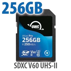 256GB OWC Atlas Pro SDXC V60 UHS-II Memory Card