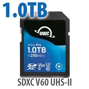 (*) 1.0TB OWC Atlas Pro SDXC V60 UHS-II Memory Card