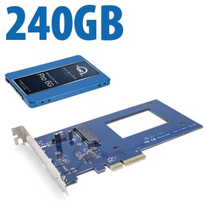DIY Upgrade Bundle: OWC Accelsior S + 240GB OWC Extreme Pro 6G Solid-State Drive Bundle.