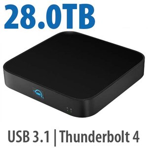 28.0TB (20.0TB HDD + 8.0TB NVMe) OWC miniStack STX Stackable Storage and Thunderbolt Hub Xpansion Solution