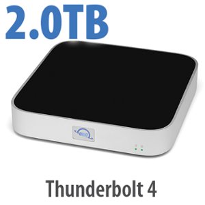 2.0TB (NVMe) OWC miniStack STX Stackable Storage and Thunderbolt Hub Xpansion Solution - Matte Silver