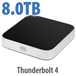 8.0TB (NVMe) OWC miniStack STX Stackable Storage and Thunderbolt Hub Xpansion Solution - Silver