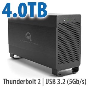 4.0TB OWC Mercury Elite Pro Dual RAID Thunderbolt 2 + USB 3.2 (5Gb/s) External Storage Solution