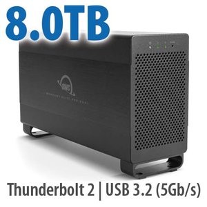 8.0TB OWC Mercury Elite Pro Dual RAID Thunderbolt 2 + USB 3.2 (5Gb/s) External Storage Solution