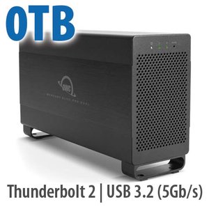 (*) OWC Mercury Elite Pro Dual Performance RAID Storage DIY Enclosure with Thunderbolt (20Gb/s) and USB 3.2 (5Gb/s)