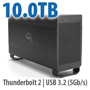 10.0TB OWC Mercury Elite Pro Dual Two-Drive RAID Thunderbolt 2 + USB 3.2 (5Gb/s) External Storage Solution