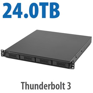 24.0TB (4x6.0TB HDD) Flex 1U4 4-Bay Rackmount Thunderbolt Storage, Docking & PCIe Expansion Solution