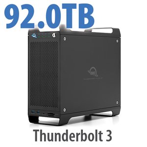 92.0TB (1x8.0TB U.2 NVMe SSD, 7x12.0TB HDD) ThunderBay Flex 8 Thunderbolt 3 Storage Solution