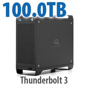 100.0TB (1x2.0TB U.2 NVMe SSD, 7x14.0TB HDD) ThunderBay Flex 8 Thunderbolt 3 Storage Solution