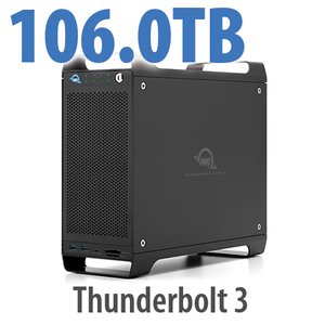 106.0TB (1x8.0TB U.2 NVMe SSD, 7x14.0TB HDD) ThunderBay Flex 8 Thunderbolt 3 Storage Solution