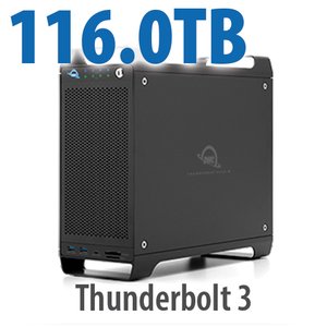 116.0TB (1x4.0TB U.2 NVMe SSD, 7x16.0TB HDD) ThunderBay Flex 8 Thunderbolt 3 Storage Solution
