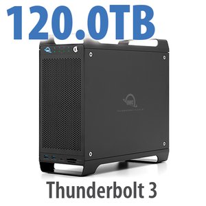 120.0TB (1x8.0TB U.2 NVMe SSD, 7x16.0TB HDD) ThunderBay Flex 8 Thunderbolt 3 Storage Solution
