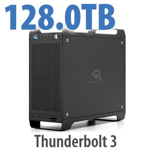 128.0TB (1x2.0TB U.2 NVMe SSD, 7x18.0TB HDD) ThunderBay Flex 8 Thunderbolt 3 Storage Solution