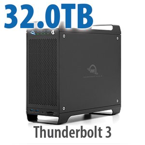 32.0TB (4x1.0TB NVMe SSD, 7x4.0TB HDD) ThunderBay Flex 8 Thunderbolt 3 Storage Solution
