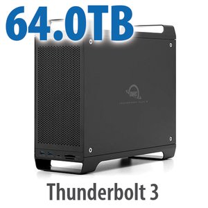 64.0TB (4x2.0TB NVMe SSD, 7x8.0TB HDD) ThunderBay Flex 8 Thunderbolt 3 Storage Solution