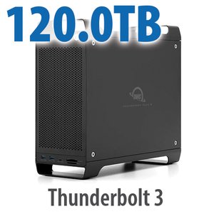 120.0TB (4x2.0TB NVMe SSD, 7x16.0TB HDD) ThunderBay Flex 8 Thunderbolt 3 Storage Solution