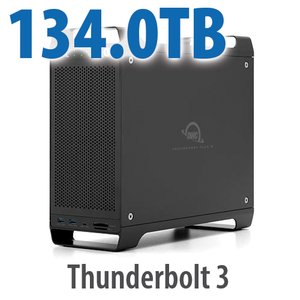 134.0TB (4x2.0TB NVMe SSD, 7x18.0TB HDD) ThunderBay Flex 8 Thunderbolt 3 Storage Solution
