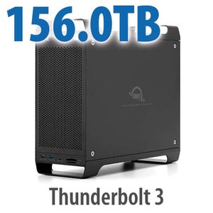 156.0TB (4x4.0TB NVMe SSD, 7x20.0TB HDD) ThunderBay Flex 8 Thunderbolt 3 Storage Solution