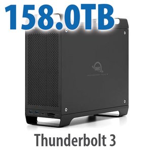 158.0TB (4x8.0TB NVMe SSD, 7x18.0TB HDD) ThunderBay Flex 8 Thunderbolt 3 Storage Solution
