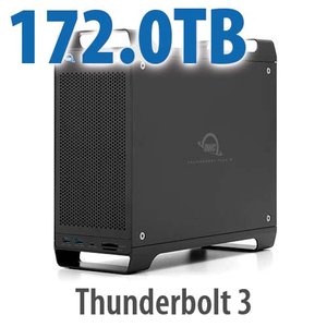 172.0TB (4x8.0TB NVMe SSD, 7x20.0TB HDD) ThunderBay Flex 8 Thunderbolt 3 Storage Solution