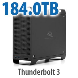 184TB (4x4TB U.2 NVMe SSD, 7x24TB HDD) ThunderBay Flex 8 Thunderbolt 3 Storage Solution