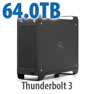 64.0TB (4x4.0TB U.2 NVMe SSD, 4x12.0TB HDD) ThunderBay Flex 8 Thunderbolt 3 Storage Solution