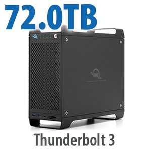 72.0TB (4x2.0TB U.2 NVMe SSD, 4x16.0TB HDD) ThunderBay Flex 8 Thunderbolt 3 Storage Solution