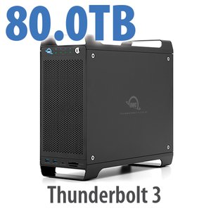 80.0TB (4x8.0TB U.2 NVMe SSD, 4x12.0TB HDD) ThunderBay Flex 8 Thunderbolt 3 Storage Solution