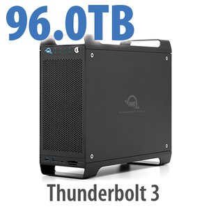 96.0TB (4x8.0TB U.2 NVMe SSD, 4x16.0TB HDD) ThunderBay Flex 8 Thunderbolt 3 Storage Solution