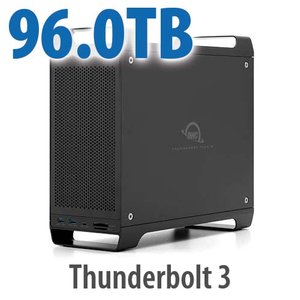 96.0TB (4x4.0TB U.2 NVMe SSD, 4x20.0TB HDD) ThunderBay Flex 8 Thunderbolt 3 Storage Solution
