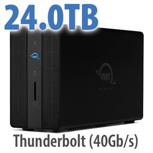 24.0TB OWC Gemini Ultra X6 - Thunderbolt (USB-C) Dock and Dual-Drive SSD RAID External Storage Solution