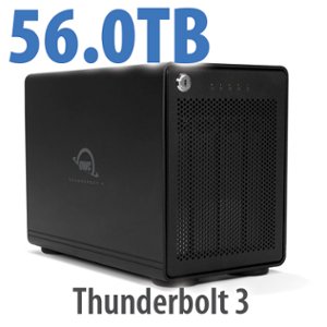 56.0TB OWC ThunderBay 4 Four-Drive Thunderbolt (40Gb/s) External Storage Solution with Enterprise Drives and SoftRAID