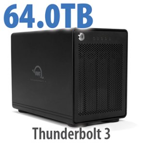 64.0TB OWC ThunderBay 4 Four-Drive Thunderbolt (40Gb/s) External Storage Solution with Enterprise Drives and SoftRAID