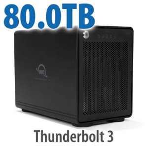 80.0TB OWC ThunderBay 4 Four-Drive Thunderbolt (40Gb/s) External Storage Solution with Enterprise Drives and SoftRAID