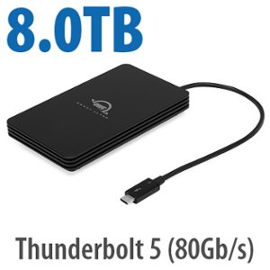 8.0TB OWC Envoy Ultra Thunderbolt 5 (80Gb/s) Bus-Powered Portable NVMe SSD External Storage Solution