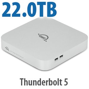 22.0TB (20.0TB HDD + 2.0TB NVMe) OWC StudioStack Thunderbolt 5 Stackable Storage and Connectivity Expansion Solution