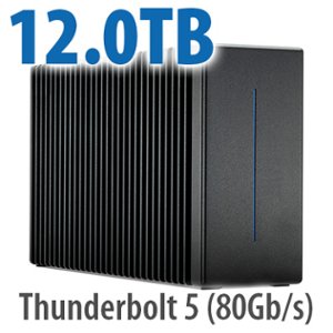 12.0TB OWC ThunderBlade X12 Thunderbolt 5 (80Gb/s) NVMe RAID SSD External Storage Solution with SoftRAID