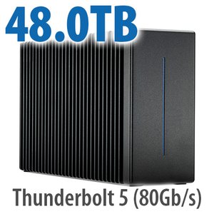 (*) 48.0TB OWC ThunderBlade X12 Thunderbolt 5 (80Gb/s) NVMe RAID SSD External Storage Solution with SoftRAID