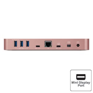 OWC 10-Port USB-C Dock with 80 Watt Power Supply - Rose Gold