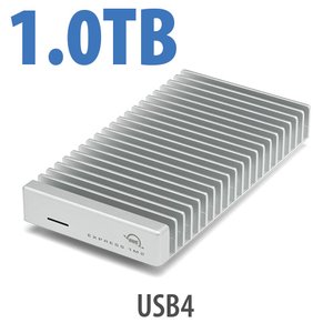 (*) 1.0TB OWC Express 1M2 USB4 (40Gb/s) Bus-Powered Portable NVMe SSD External Storage Solution