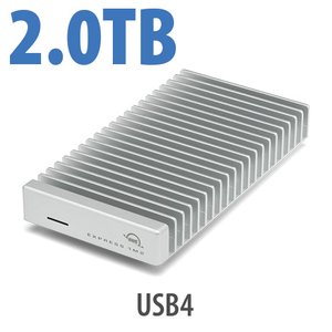 2.0TB OWC Express 1M2 USB4 (40Gb/s) Bus-Powered Portable NVMe SSD External Storage Solution