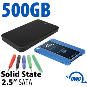 DIY KIT: 500GB OWC Mercury Electra 3G SSD + OWC Express USB 3.0/2.0 2.5" Enclosure + Tools