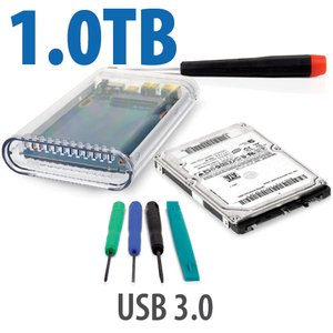 DIY KIT: OWC On-the-Go USB 3.0 2.5" Enclosure + 1.0TB Toshiba MQ04AB Series 5400RPM HDD