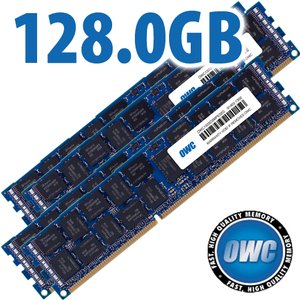 (*) 128.0GB (4 x 32GB) OWC PC3-10600 1333MHz DDR3 ECC-R SDRAM Memory Upgrade Kit for Mac Pro (Late 2013 - 2019)