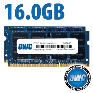 (*) 16.0GB (2 x 8GB) PC3-10600 DDR3 1333MHz SO-DIMM 204-Pin CL9 SO-DIMM Memory Upgrade Kit for Mac